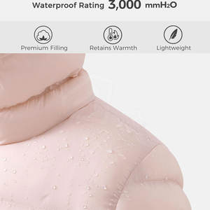 Veste matelassée en satin imprimé personnalisé unisexe avec col montant en peau de mouton matelassé Service OEM d'hiver pour hommes et femmes - Product Image 4