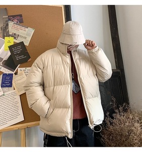 Chaqueta corta acolchada de invierno para hombre, abrigos informales de cuero de burbujas con ropa informal coreana, estilo Parka, cortavientos de invierno - Product Image 3