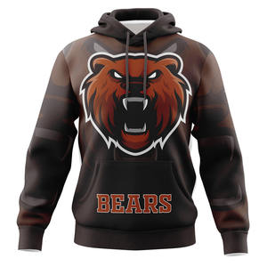 Sudadera con capucha gruesa de invierno para hombre de nuevo estilo con logotipo personalizado, sudaderas con capucha de gran tamaño de 100% algodón con sublimación personalizada para hombre - Product Image 4