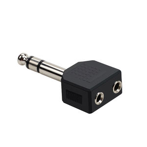 Adaptateur Jack LCB-66 noir 6.5mm mâle à 2*3.5mm femelle adaptateurs et connecteurs - Product Image 1