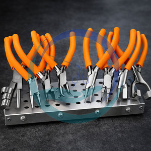 Juego de Herramientas para Joyería, 8 Piezas, Alicates con Mango Naranja, Herramientas de Precisión para Abalorios y Trabajos con Alambre - Product Image 2