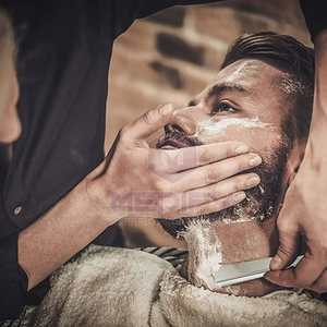 Venta al por mayor de alta calidad Premium Slide Salon Razor Recto Maquinilla de afeitar para la garganta Suministros de barbero - Product Image 3