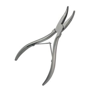 1pc 5 Inch Silver Stainless Steel Bent Nose <b>Plier</b> Small Grooves Manual Power General Surgery Class I Multi Instrument <b>Set</b> 1 Year - Product Image 4