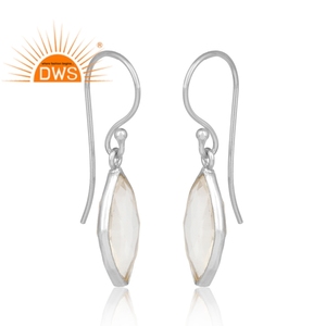 Latest Handmade Design Sterling <b>Silver</b> Natural Crystal Quartz Gemstone <b>Dangle</b> <b>Earring</b> Jewelry Manufacturer - Product Image 3
