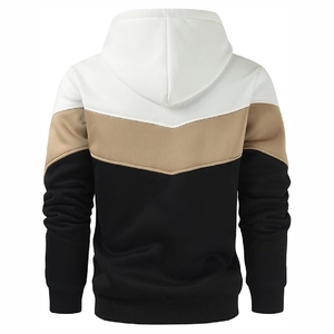 Sweat-shirt à capuche multicolores (blanc, marron, noir) - Streetwear décontracté pour hommes, design personnalisé - Product Image 2