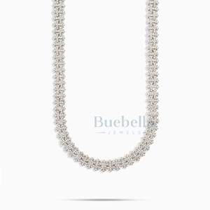 Venta al por mayor 8mm Iced Infinity Cruz collares fina plata esterlina 925 Moissanite joyería Venta caliente mujeres estilo Hip Hop - Product Image 3