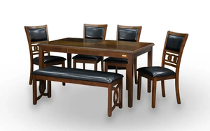 Royaloak <span class=keywords><strong>New</strong></span> <span class=keywords><strong>York</strong></span> 6 chỗ ngồi phong cách Mỹ bàn ăn bằng gỗ thiết lập hiện đại 6 chỗ bàn ăn - Product Image 3