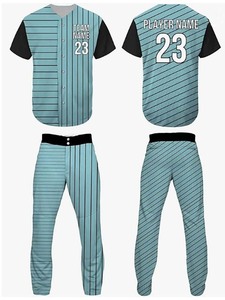 Conjunto de uniforme de béisbol personalizado de calidad superior Logotipo de nombre cosido en la parte delantera pantalones de camisetas personalizados para niños y adultos - Product Image 4