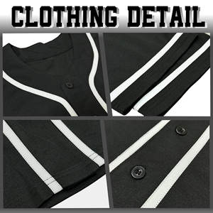 Camiseta de Béisbol de Alta Calidad con Logotipo Personalizado, Transpirable, que Absorbe la Humedad, con Botones, Mangas Cortas, para Hombre - Product Image 5