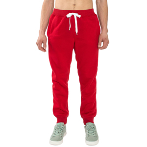 Pantalons de sport rouges pour hommes, pantalons de jogging chauds d'hiver, pantalons de survêtement en molleton épais, pantalons d'entraînement pour hommes, couleur contrastée - Product Image 1