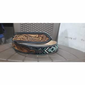 Ceinture de fête en cuir véritable artisanale indienne pour hommes et garçons, designs gravés personnalisés, ceintures en cuir véritable classiques en gros - Product Image 6