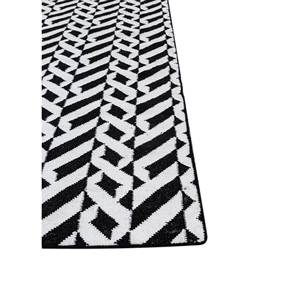 Tapis en laine tissée plate Alhambra gris et noir, motifs géométriques et abstraits, pour couloir, modèle rectangulaire ADWP-13072 - Product Image 4