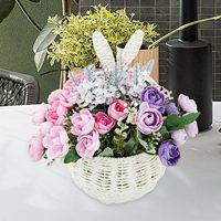 Trendiger Osterkorb in Hasenform, handgewebt in Vietnam, für stilvolle Heimdekoration und elegantes Servieren von Blumen und Süßigkeiten