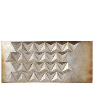 อุปกรณ์ตกแต่งผนังชุบเงินสำหรับห้องนั่งเล่นการออกแบบใหม่ศิลปะติดผนังโลหะอลูมิเนียมติดผนัง - Product Image 1