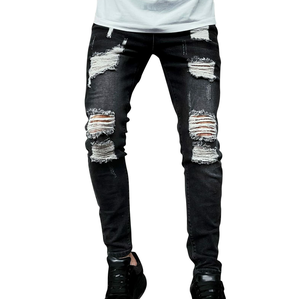 Pantalones Vaqueros Ajustados de Alta Calidad para Hombre, Transpirables, Elásticos, de Pierna Recta, Lavado Claro, Estilo Vintage - Product Image 3