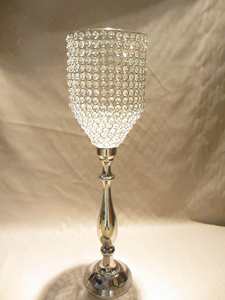 Soporte de pilar de bola de cristal dorado Pieza central de estilo Ins de metal para decoración de boda Otros portavelas Linternas y tarros - Product Image 3