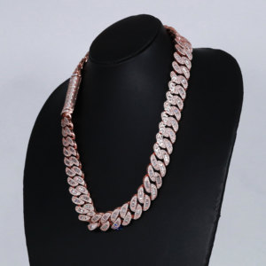 La Cadena de hip-hop de Plata de Ley 925 adornada con diamantes brillantes de moissanita mejora tu apariencia para la joyería corporal de fiesta - Product Image 4