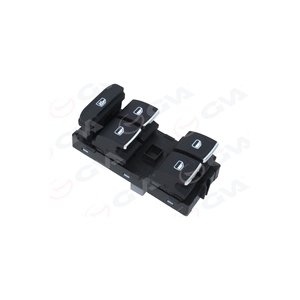 2013 Skoda Octavia Auto Four-Button Window <b>Switch</b> with <b>Chrome</b> Plated Finish 2-Year Warranty - Product Image 1