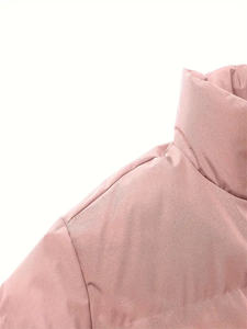 Chaqueta acolchada OEM para hombre más vendida, tela de cuero de venta directa de fábrica de alto fabricante con decoración de piel - Product Image 3