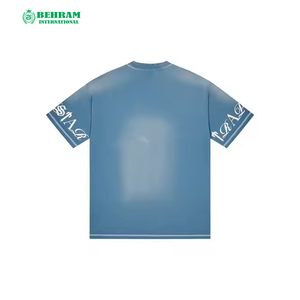 Camiseta de Hombre de Alta Calidad con Estampado Digital, 100% Algodón, Cuello Redondo, Estilo Desgastado, Corte Holgado, Costuras en Contraste, Efecto Descolorido por el Sol, Anti-Pilling - Product Image 2