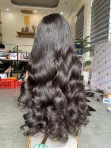 Vietnamese Remy Human Hair Wigs Free <b>Tangle</b> and Shedding Natural Wavy Texture in All Shades - Product Image 4