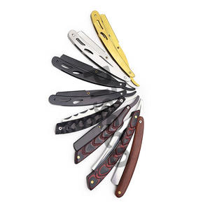 Nouvelles Tendances Rasoir de Barbier Réutilisable à Lame Unique en Acier Inoxydable Professionnel pour Salon de Coiffure 1 Pièce - Product Image 3