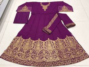 Nuevas llegadas 2025 estilo Anarkali longitud larga Eid mes especial Faux Georgette Salwar Kameez traje con talla grande disponible - Product Image 5