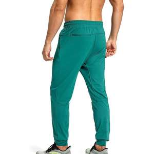 Service OEM Pantalons de survêtement amples pour hommes en tissu peigné léger à taille mi-haute avec cordon de serrage, pantalons de jogging en molleton - Product Image 5