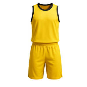 Uniforme de Baloncesto Amarillo Sublimado Personalizado: Jersey y Pantalones Cortos de Malla Transpirable de Secado Rápido para Entrenamiento de Equipos Masculinos - Product Image 2