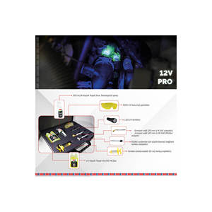 ชุดตรวจจับรอยรั่วสารทำความเย็นแอร์รถยนต์ 12V ระดับมืออาชีพ พร้อมอุปกรณ์ซ่อมรถยนต์ เหมาะสำหรับรถยนต์ไฟฟ้าด้วย - Product Image 3