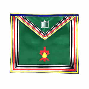 Tablier maçonnique fait en tissu 100% coton personnalisé meilleure vente tablier maçonnique d'insignes de broderie à la machine - Product Image 1