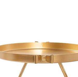 Moderno Soporte para Pastel de Metal Dorado con Lazo Lateral, Bandeja Redonda de Lujo para Cupcakes con Base de Alambre para Bodas y Eventos - Product Image 6