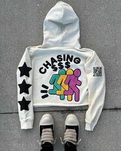 Sweat à capuche vintage surdimensionné pour homme, 100% coton, poids lourd, lavé, noir, coupe ample, épaules tombantes, streetwear, grande taille - Product Image 2