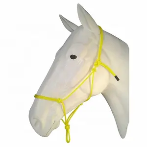 말 고삐 및 리드 로프 세트 다채로운 저렴한 가격 4 개의 코 매듭으로 훈련 고삐 중형 대형 승마