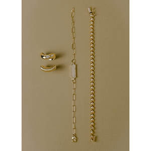 Petite Hampshire House Tennis Bracelet 14K <b>Gold</b> with Freshwater Pearl and Diamond Rhodium Plated - Product Image 4