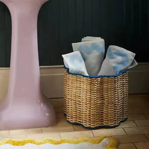 ตะกร้าหวายทรงดอกทิวลิปอเนกประสงค์สำหรับตกแต่งบ้านงานซักรีดงานหัตถกรรมจากเวียดนาม - Product Image 3