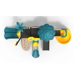 Ensemble de toboggan de terrain de jeu extérieur en plastique coloré pour enfant <span class=keywords><strong>maternelle</strong></span> parc jardin utiliser champignon maison conception équipement de jeu d'escalade - Product Image 3