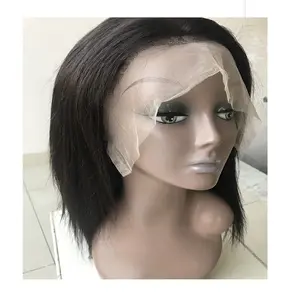 Vierge Transparent Dentelle Frontale Pour Les Femmes Noires En Gros Couleur Naturelle Brésilienne Cheveux Humains 13x4 Droite Remy Cheveux Perruque Vendeurs - Product Image 1