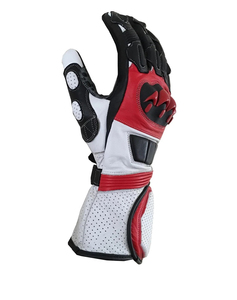 Guantes de Motociclismo Transpirables e Impermeables con Protección de Nudillos y Medio Dedo, Pantalla Táctil, Certificación CE, Cuero Vacuno, para Carreras y Turismo - Product Image 1