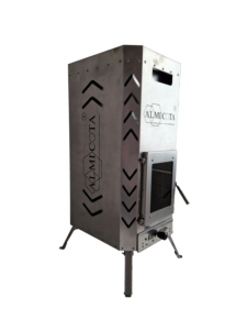 Poêle à bois portable léger ALMICOTA ALMI-Flex en acier inoxydable, design moderne, durable, pour l'extérieur - Product Image 3