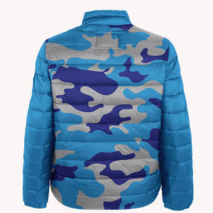 Chaqueta acolchada de invierno para hombre de diseño personalizado, ropa deportiva para exteriores acolchada suave con cuello levantado y cierre con cremallera y logotipo frontal - Product Image 4