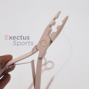 Peach Stainless Steel High Quality Hair Extension <b>Pliers</b> Tools Kit <b>Set</b> With Clips, Needle, Scissor and Tape in <b>plier</b> - Product Image 5