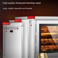 Nouveau four rotatif électrique commercial à 3 niveaux et 6 plateaux, multifonctionnel, à commande numérique, pour cuisson haute température, 220V, idéal pour les noix et le maïs
