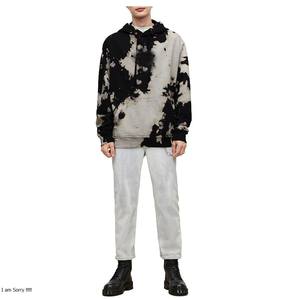 Venta al por mayor de algodón básico mezclado tie Dye Sudadera con capucha para hombre logotipo personalizado de los hombres de gran tamaño peso pesado Tie Dye Print estilo francés sudaderas con capucha - Product Image 3