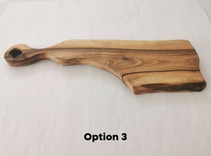 Tabla de Cortar de Madera Hecha a Mano con Forma Única, Tabla Artesanal con Mango Largo para Mesa de Cocina y Decoración de Alimentos, Procedente de la India - Product Image 4