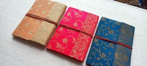 Diario hecho a mano de brocado de seda étnica con Cuaderno decorativo con cierre de corbata para escribir y regalar - Product Image 4