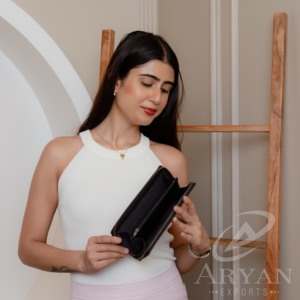 Cartera occidental grande pintada a mano de cuero de marca nueva, cartera con cremallera de girasol de cuero genuino de alta calidad para mujer - Product Image 6