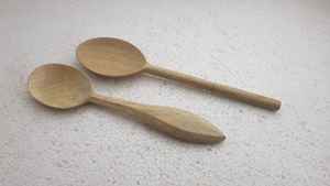 Ensemble de cuillères à salade en bois d'acacia mangue entièrement fait à la main Type unique Serveurs à poignée Nouvelle tendance Outils de service - Product Image 2