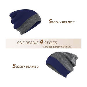 Gorros con puños acrílicos superventas con logotipo personalizado Fabricante de gorros de hombre Gorro de punto Jacquard Sombreros de invierno - Product Image 3