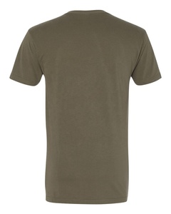Camiseta con cuello en V de ante estilo 6440 verde oliva 60/40 algodón peinado/poliéster transpirable fresco y cómodo camiseta Unisex - Product Image 3